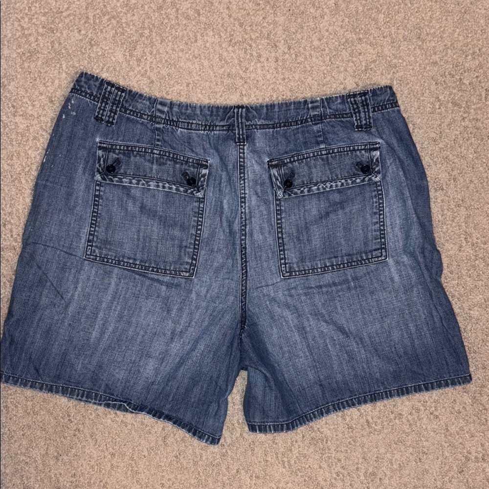 Talbots Blue Cargo Shorts Relaxed Fit - Picture 2 of 4